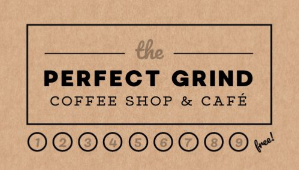 cafe punch card template front